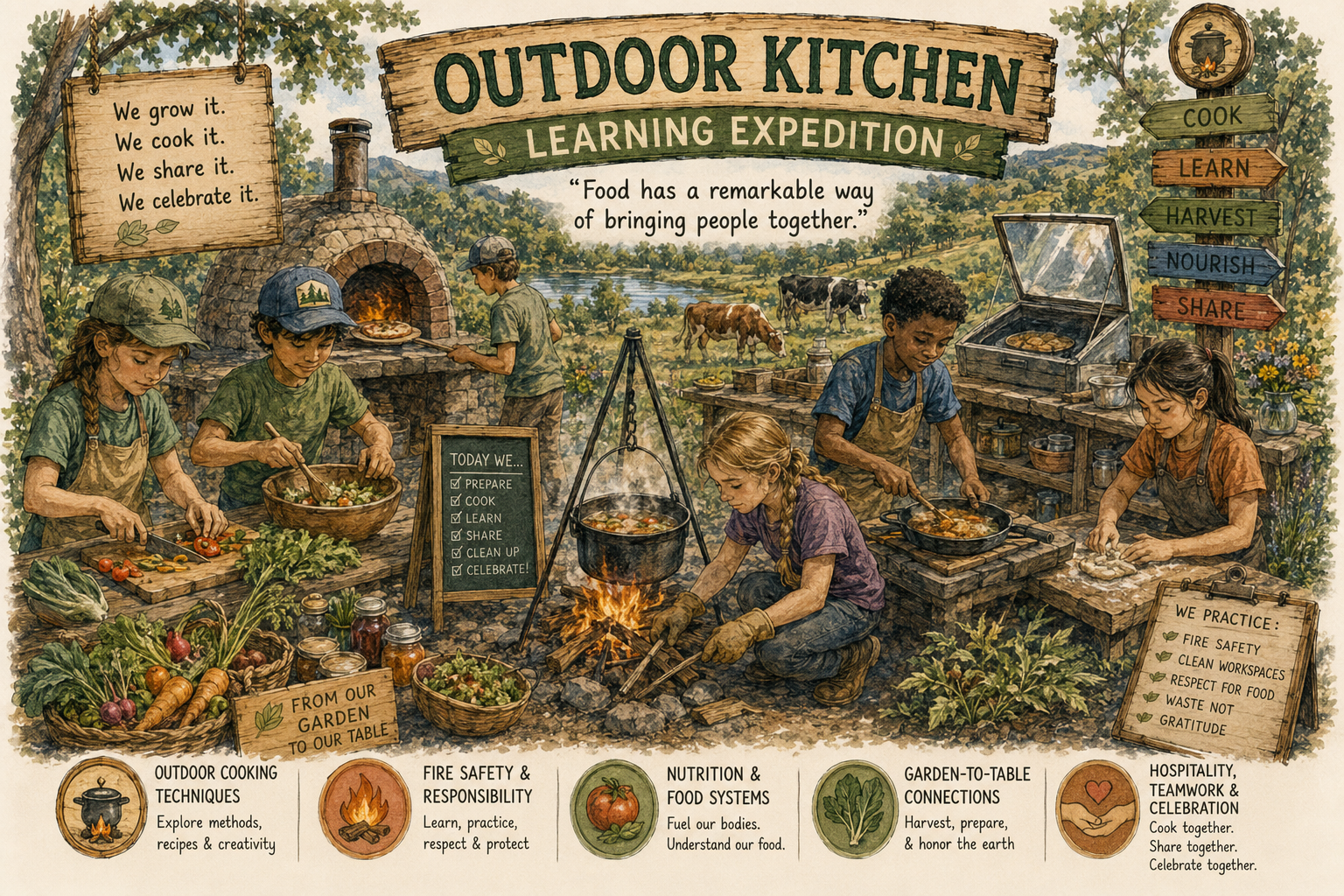 Outdoor Kitchen Expedition illustration